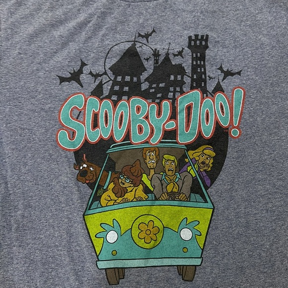 Scooby doo blue striped t shirt size large - Picture 2 of 4